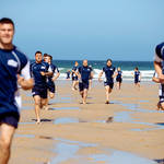 sport lifestyle advertising photographer photography rugby phil vickery beer Alex Shore Sharp’s Brewery | Beach Rugby