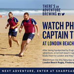 sport lifestyle advertising photographer photography rugby phil vickery beer Alex Shore Sharp’s Brewery | Beach Rugby